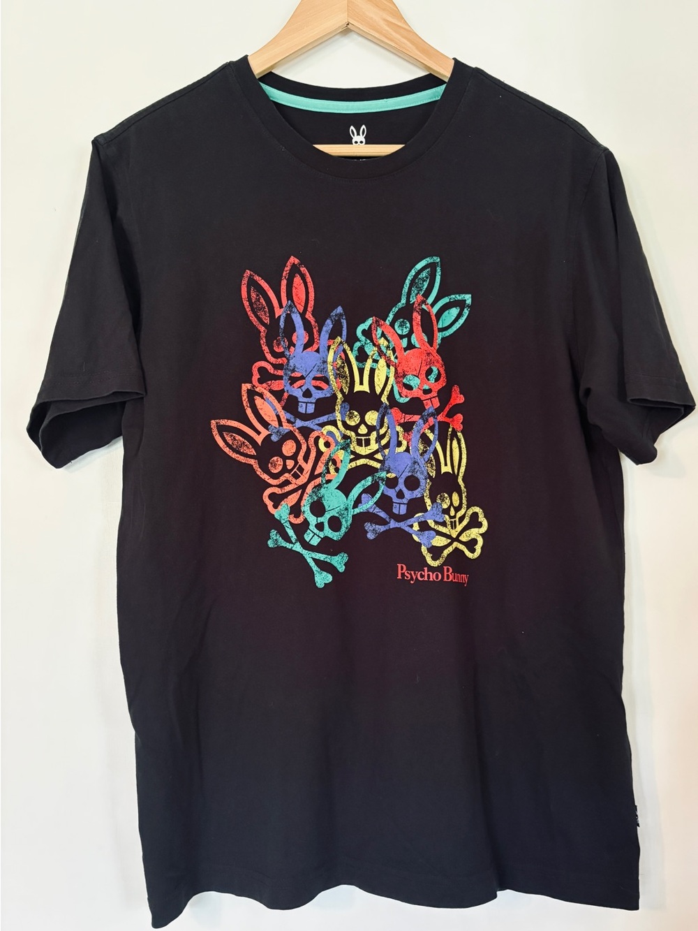 Psycho Bunny Graphic Tee Shirt 6 EUC Black L